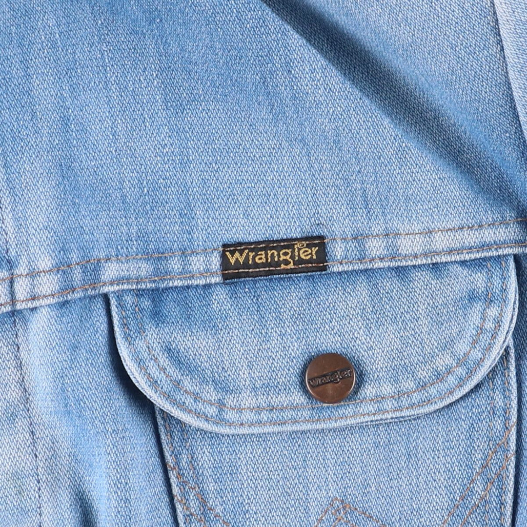 Vintage 70s-80'S Wrangler denim jacket, size M, men's cotton blue type Vintage Second Hand