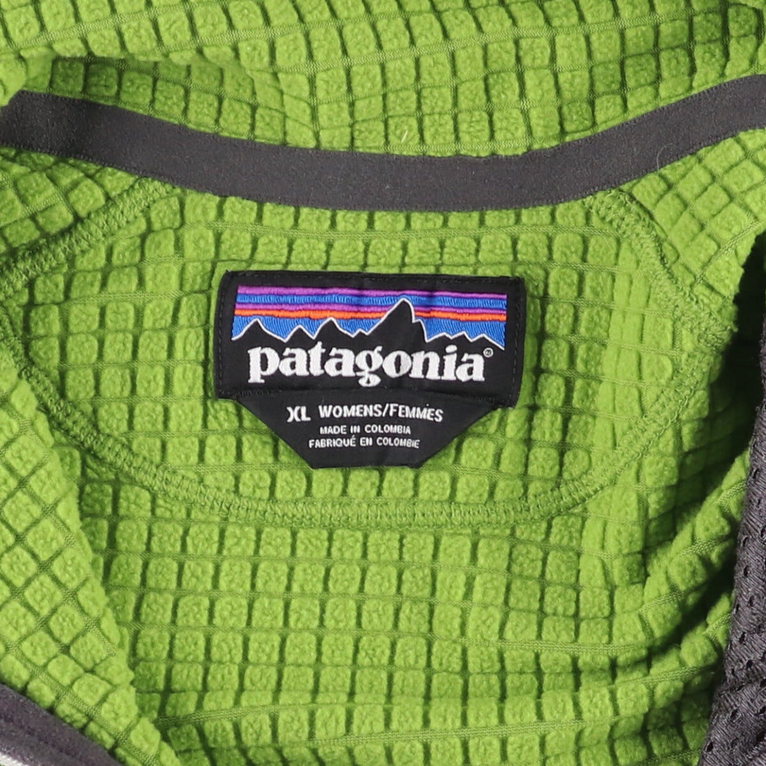 Patagonia Regulator R1 Pullover, 40118SP16, Half-Zip Fleece Pullover, Women's, Size XL polyester green type yellow green Vintage Second Hand