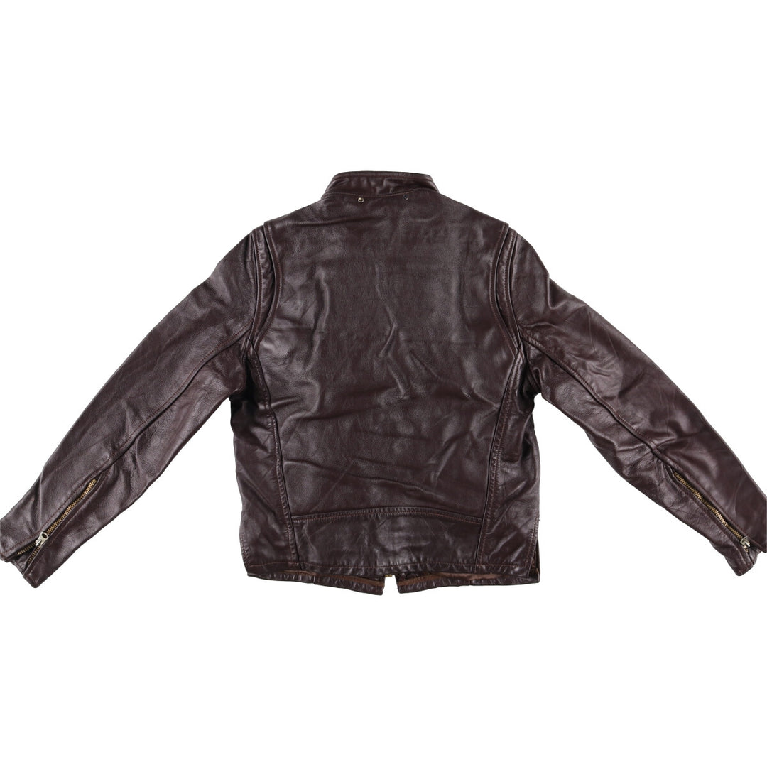 Vintage 1970'S single rider jacket, made in the USA, size M, women's genuine leather burgundy type Vintage Second Hand