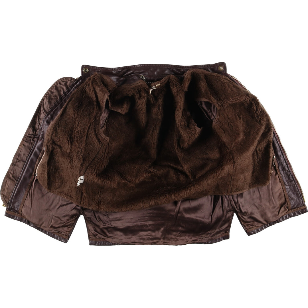 Vintage 1970'S single rider jacket, made in the USA, size M, women's genuine leather burgundy type Vintage Second Hand