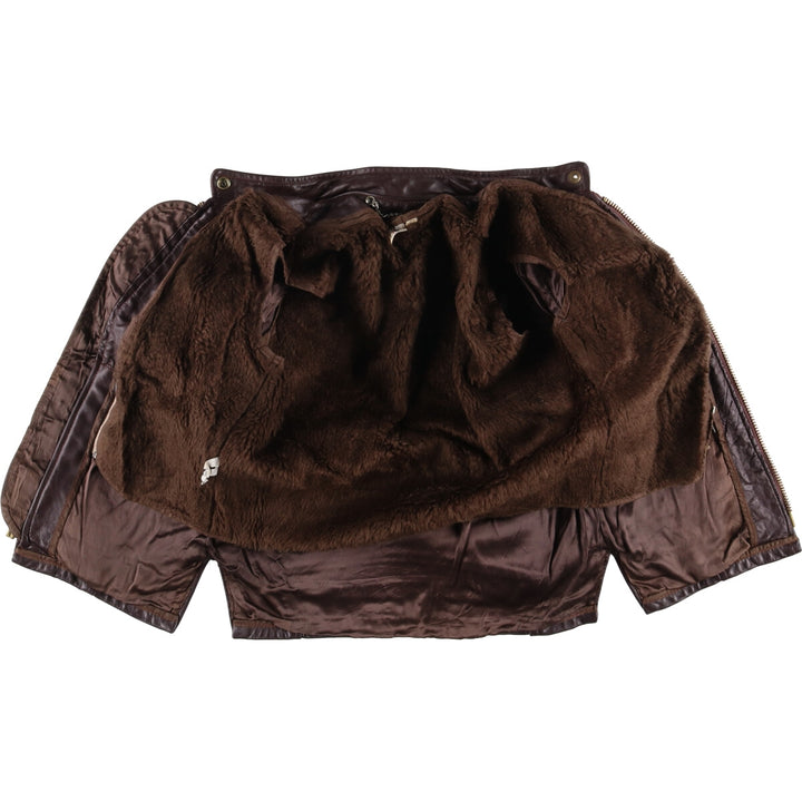 Vintage 1970'S single rider jacket, made in the USA, size M, women's genuine leather burgundy type Vintage Second Hand