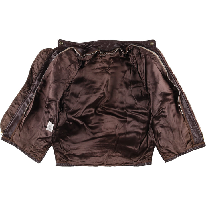 Vintage 1970'S single rider jacket, made in the USA, size M, women's genuine leather burgundy type Vintage Second Hand