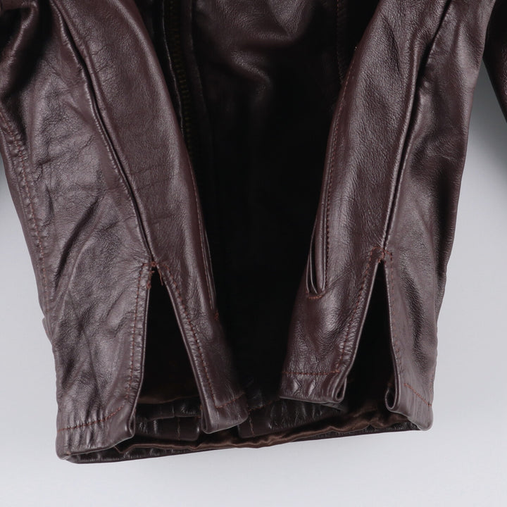 Vintage 1970'S single rider jacket, made in the USA, size M, women's genuine leather burgundy type Vintage Second Hand