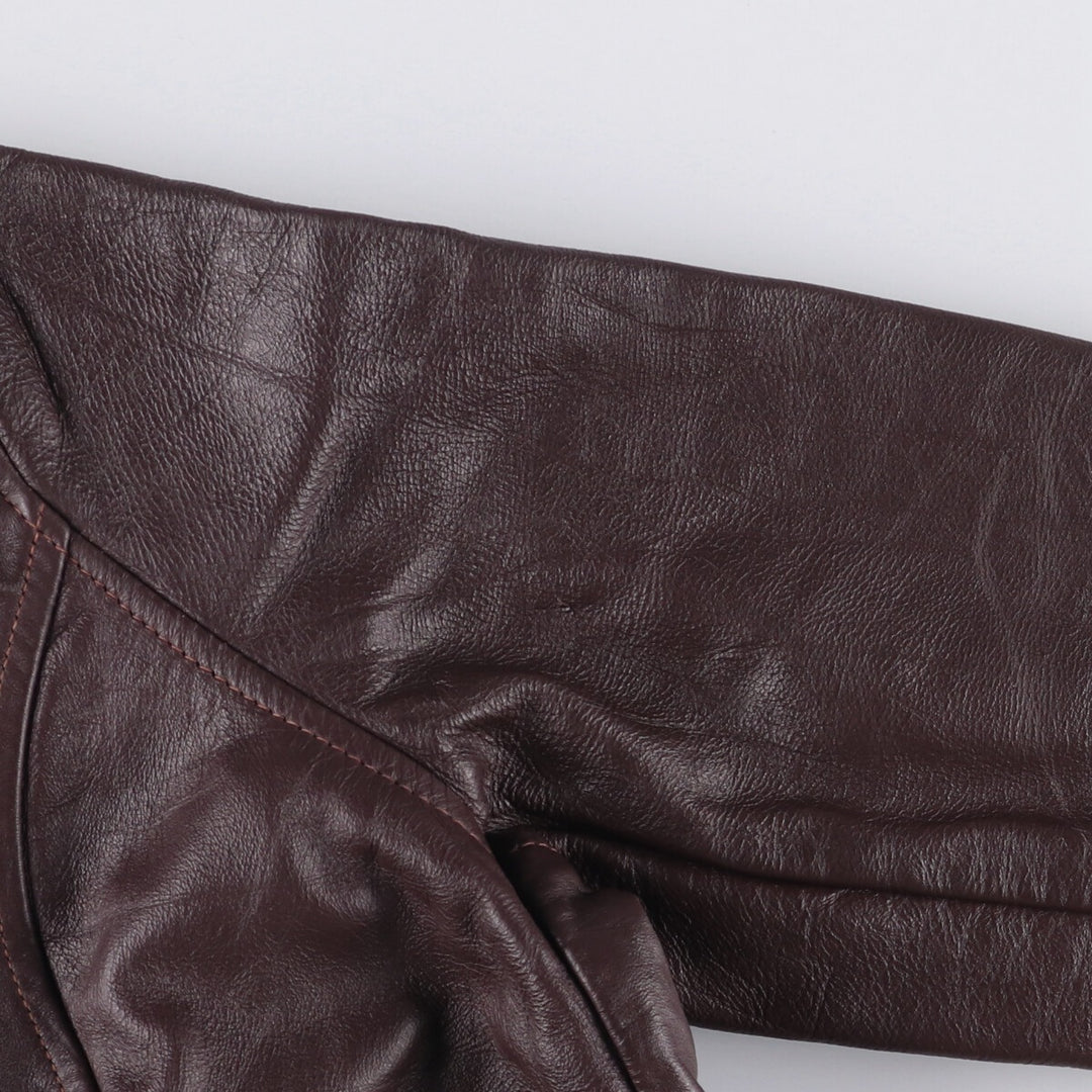 Vintage 1970'S single rider jacket, made in the USA, size M, women's genuine leather burgundy type Vintage Second Hand