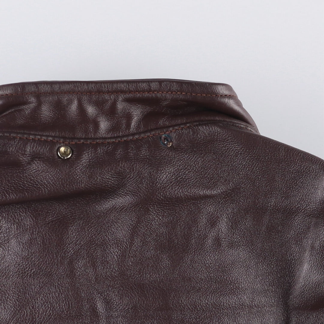 Vintage 1970'S single rider jacket, made in the USA, size M, women's genuine leather burgundy type Vintage Second Hand