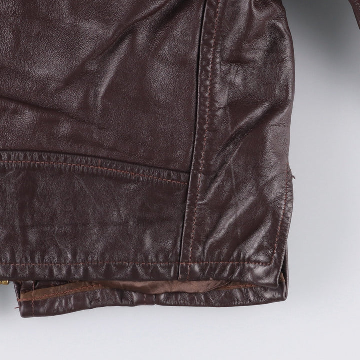 Vintage 1970'S single rider jacket, made in the USA, size M, women's genuine leather burgundy type Vintage Second Hand