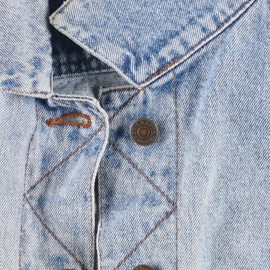 Vintage 80s-90'S Eddie Bauer denim jacket, made in Malaysia, women's size L cotton blue type Vintage Second Hand
