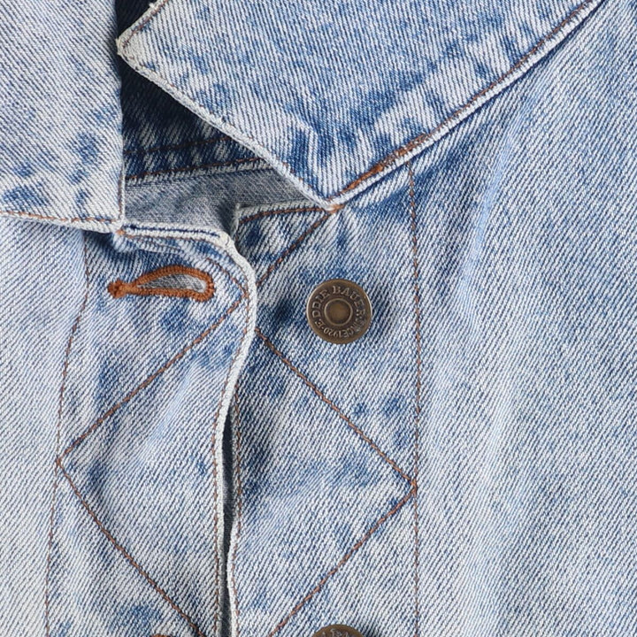 Vintage 80s-90'S Eddie Bauer denim jacket, made in Malaysia, women's size L cotton blue type Vintage Second Hand