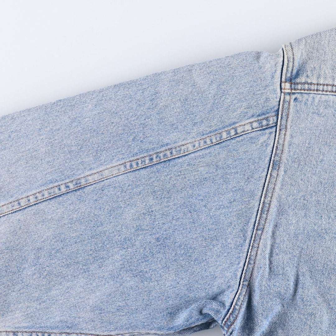 Vintage 80s-90'S Eddie Bauer denim jacket, made in Malaysia, women's size L cotton blue type Vintage Second Hand