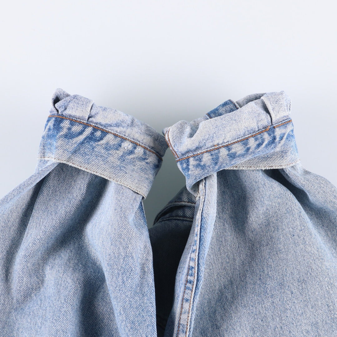 Vintage 80s-90'S Eddie Bauer denim jacket, made in Malaysia, women's size L cotton blue type Vintage Second Hand