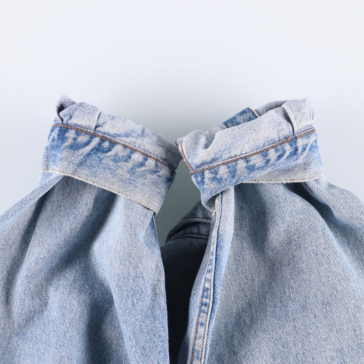 Vintage 80s-90'S Eddie Bauer denim jacket, made in Malaysia, women's size L cotton blue type Vintage Second Hand