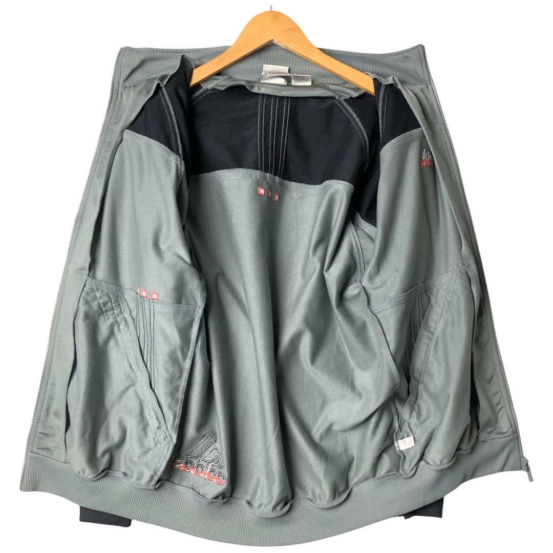 00'S adidas jersey track jacket, men's size S polyester gray type Vintage Second Hand