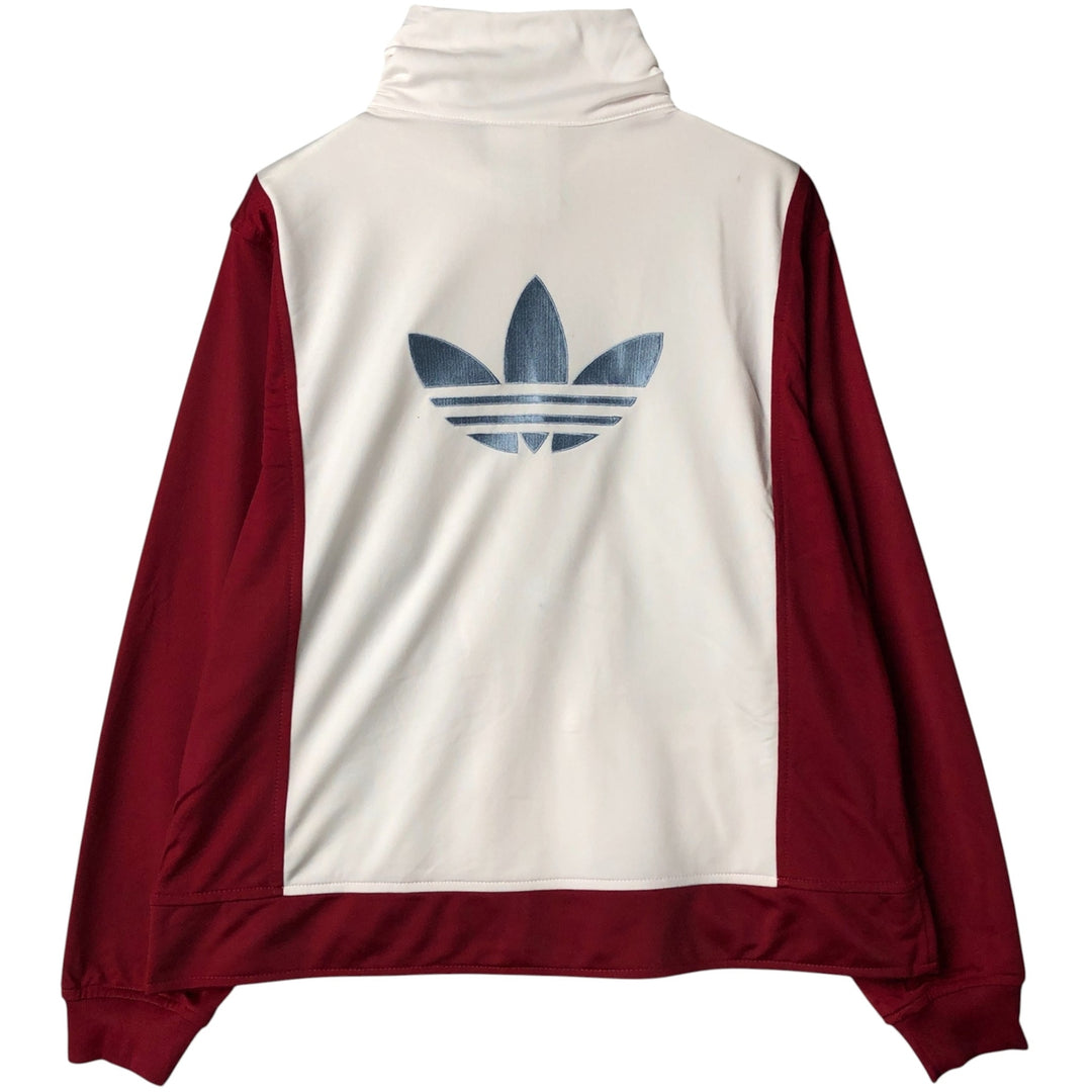 adidas Originals Back Logo Jersey Track Jacket, Women's Size L polyester white type Vintage Second Hand