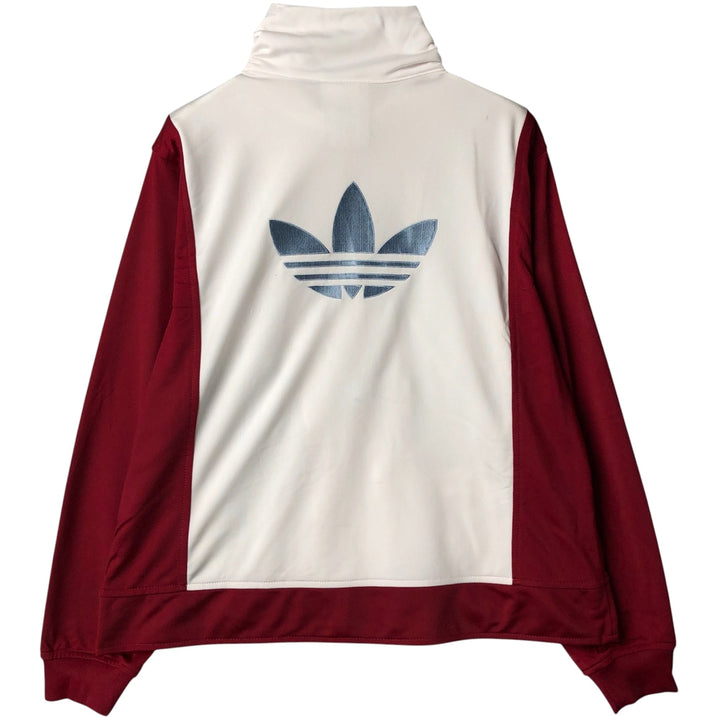 adidas Originals Back Logo Jersey Track Jacket, Women's Size L polyester white type Vintage Second Hand