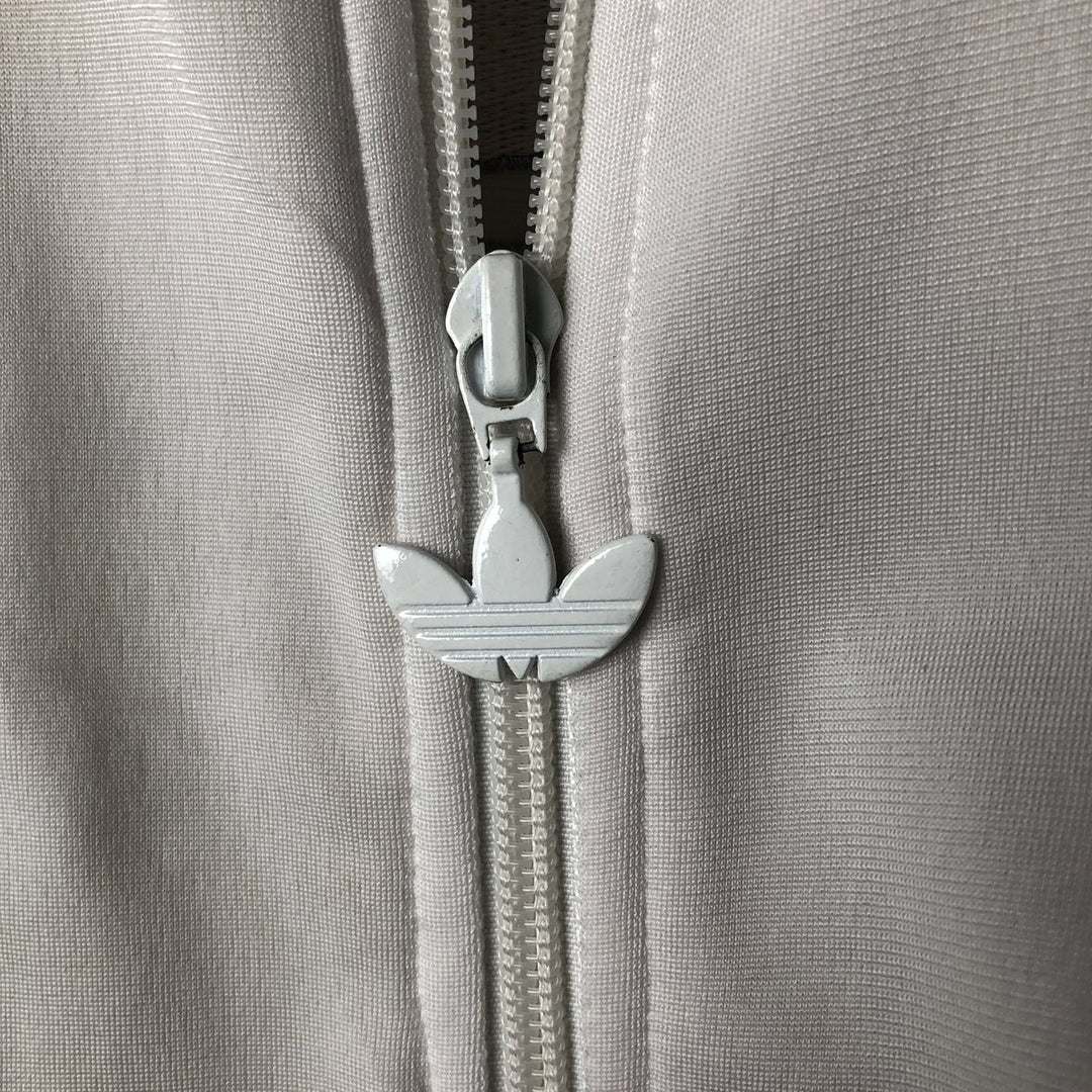 adidas Originals Back Logo Jersey Track Jacket, Women's Size L polyester white type Vintage Second Hand