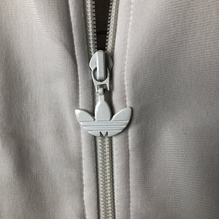 adidas Originals Back Logo Jersey Track Jacket, Women's Size L polyester white type Vintage Second Hand