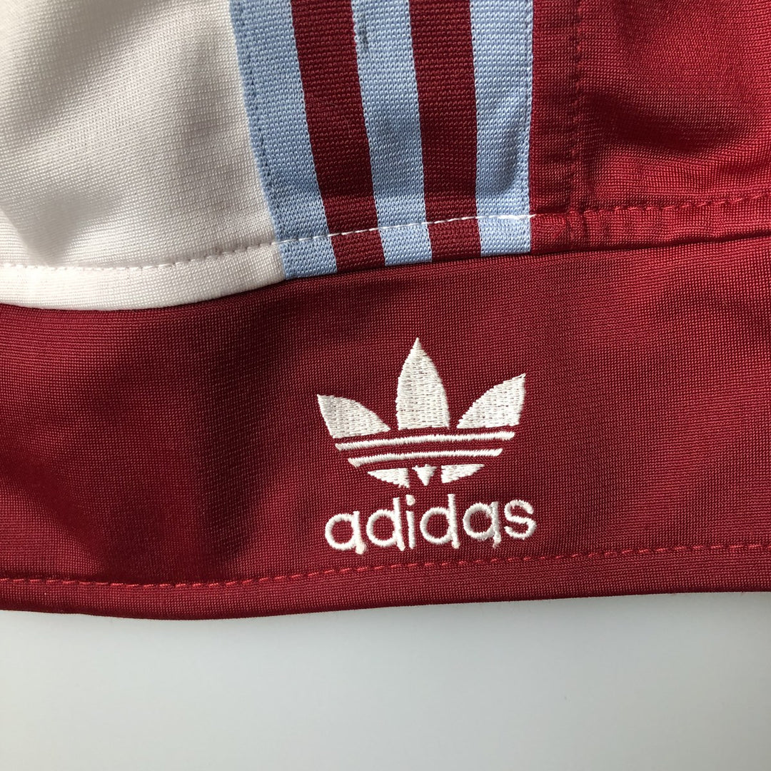 adidas Originals Back Logo Jersey Track Jacket, Women's Size L polyester white type Vintage Second Hand
