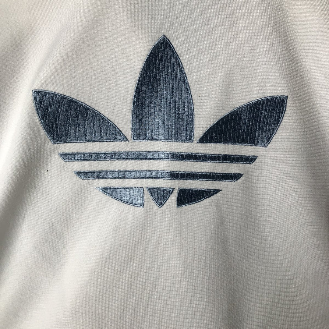 adidas Originals Back Logo Jersey Track Jacket, Women's Size L polyester white type Vintage Second Hand