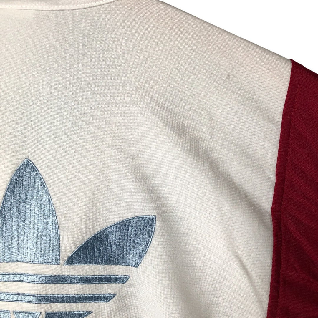 adidas Originals Back Logo Jersey Track Jacket, Women's Size L polyester white type Vintage Second Hand