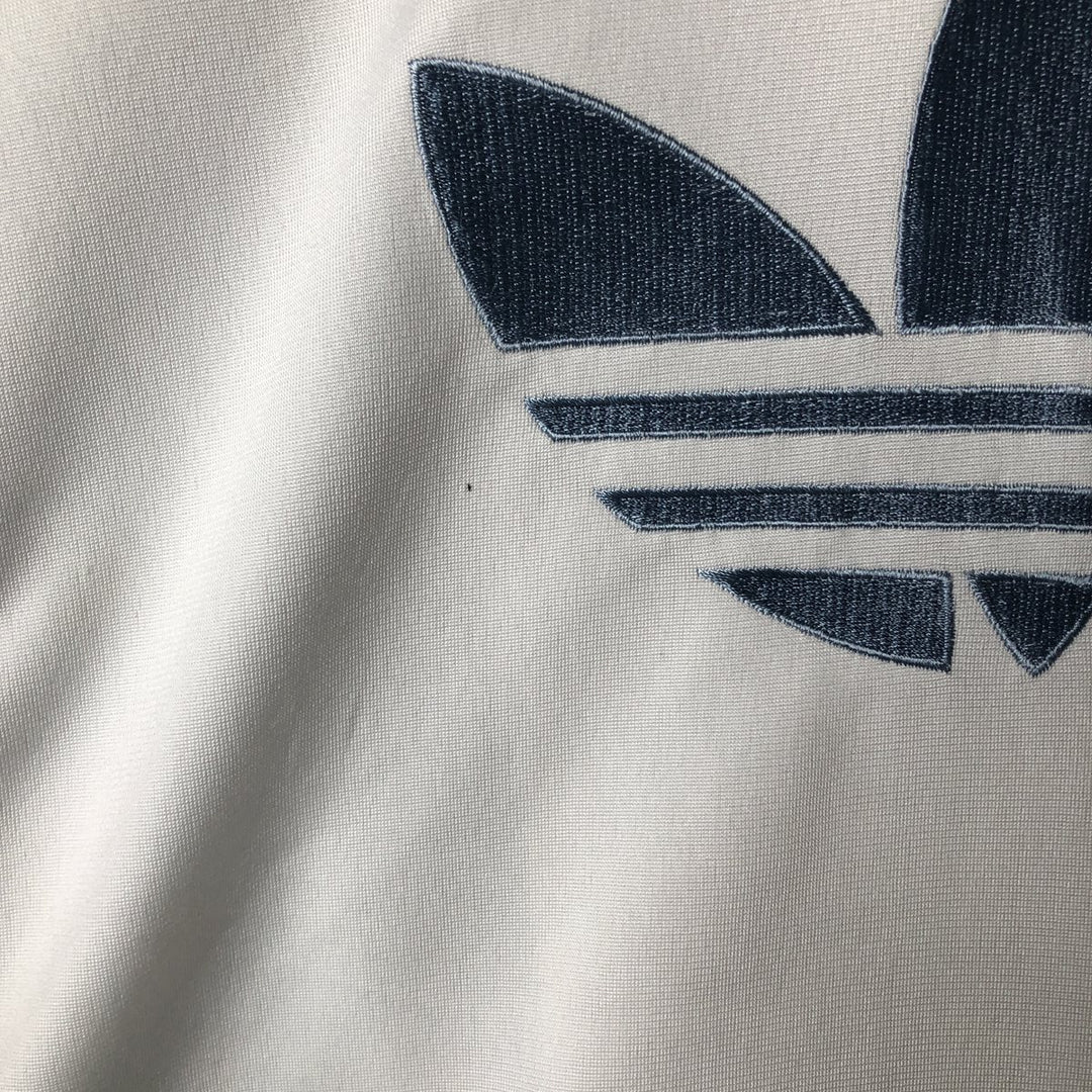 adidas Originals Back Logo Jersey Track Jacket, Women's Size L polyester white type Vintage Second Hand