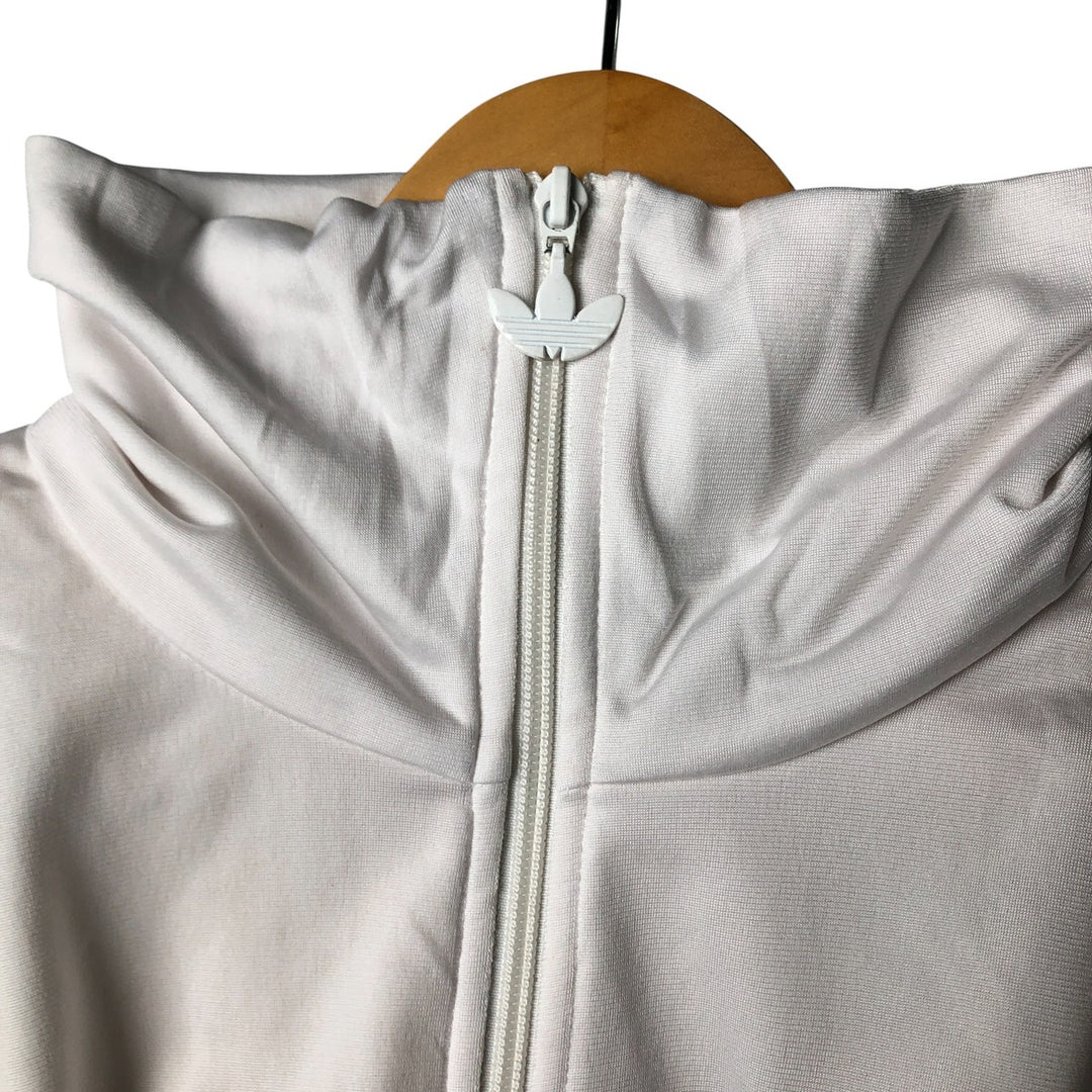adidas Originals Back Logo Jersey Track Jacket, Women's Size L polyester white type Vintage Second Hand