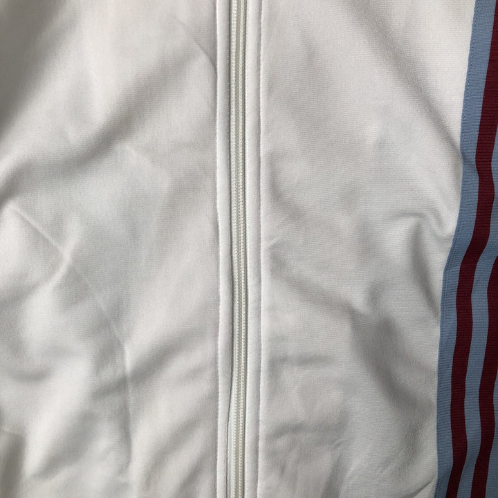 adidas Originals Back Logo Jersey Track Jacket, Women's Size L polyester white type Vintage Second Hand