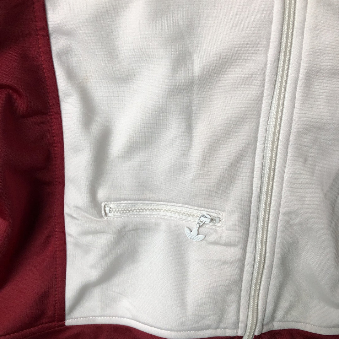 adidas Originals Back Logo Jersey Track Jacket, Women's Size L polyester white type Vintage Second Hand