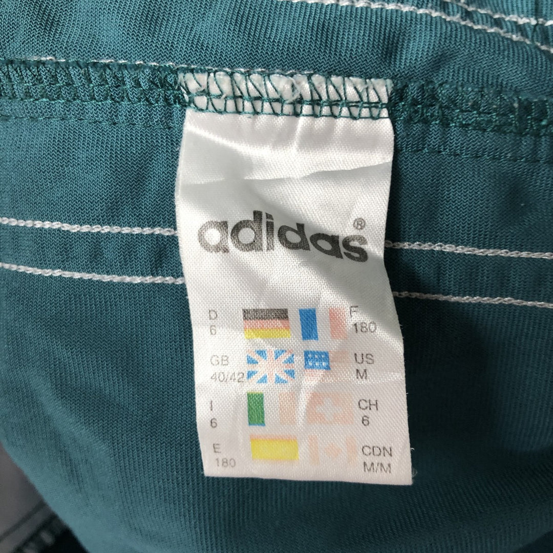 Vintage 90'S Adidas Velour Jersey Track Jacket with Back Logo, Men's Size Medium polyester green type Vintage Second Hand