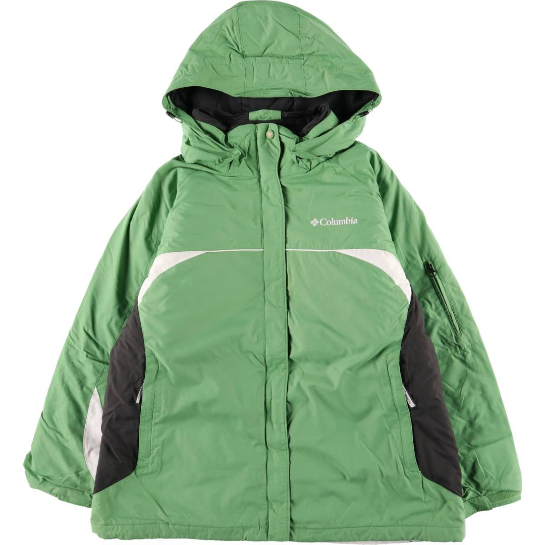 2000'S Columbia padded mountain parka/shell jacket/puffer jacket, women's size XL Nylon green type yellow green Vintage Second Hand