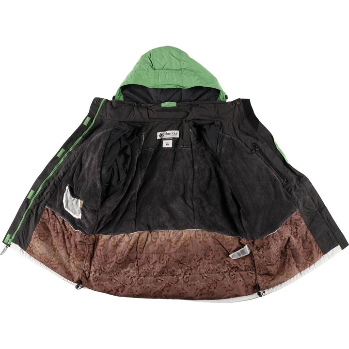 2000'S Columbia padded mountain parka/shell jacket/puffer jacket, women's size XL Nylon green type yellow green Vintage Second Hand