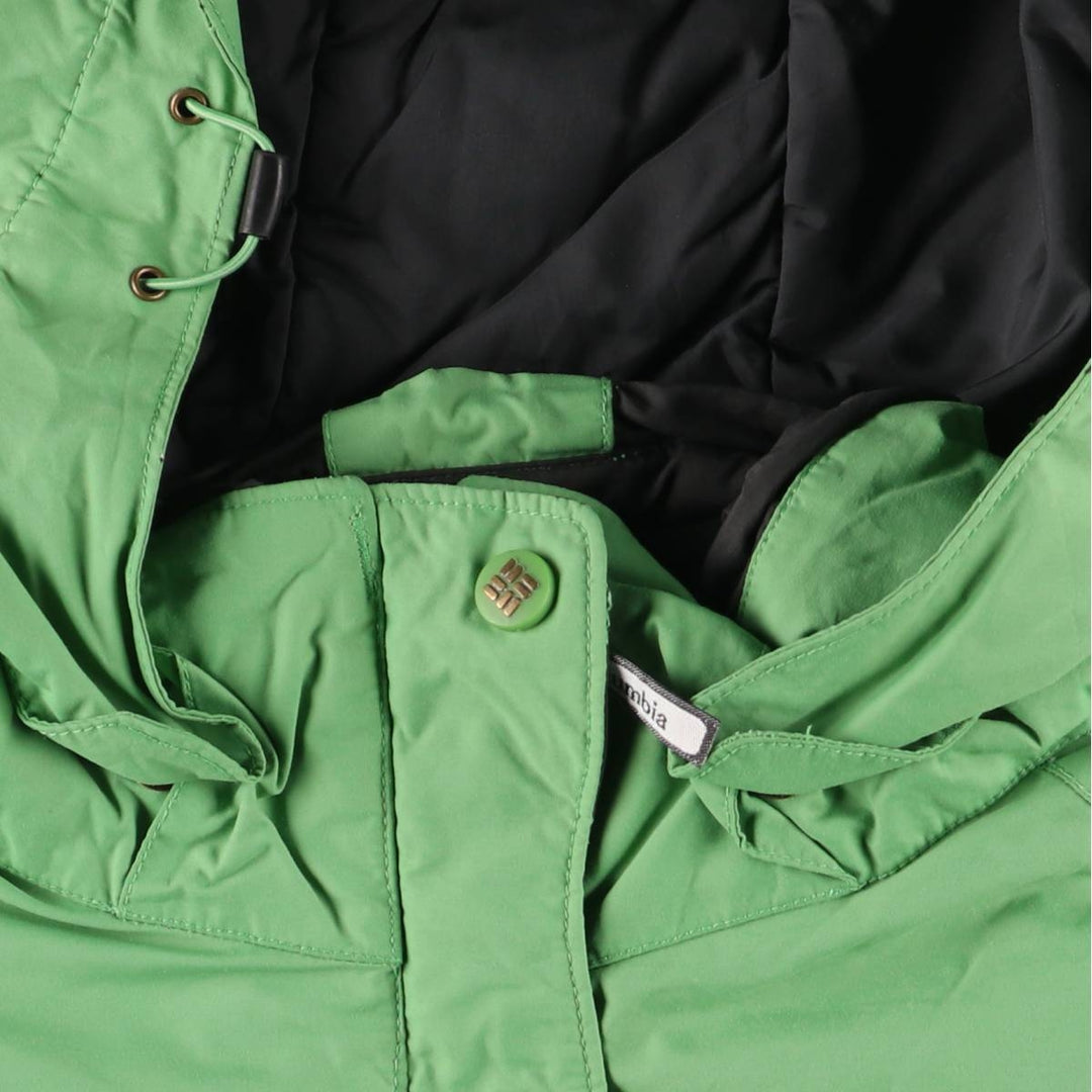 2000'S Columbia padded mountain parka/shell jacket/puffer jacket, women's size XL Nylon green type yellow green Vintage Second Hand