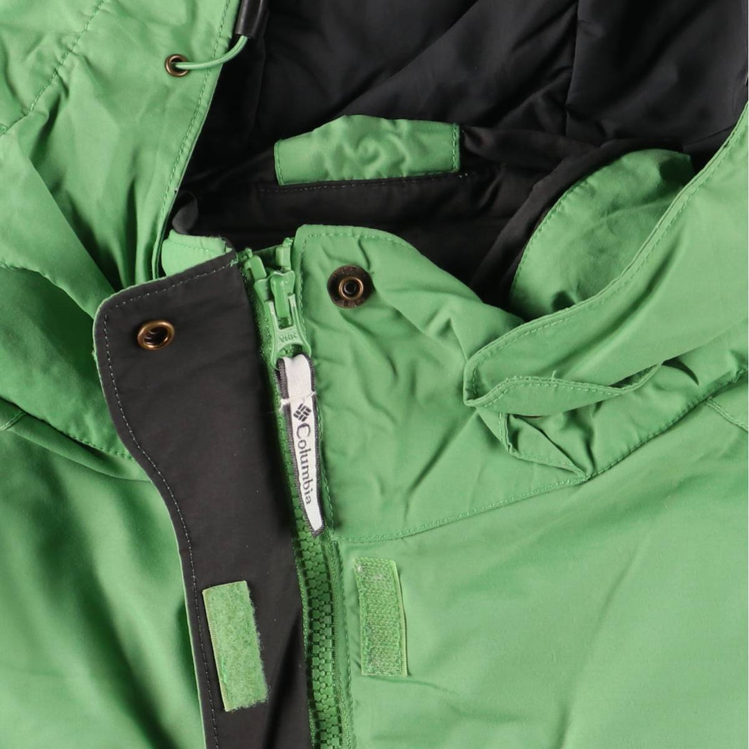 2000'S Columbia padded mountain parka/shell jacket/puffer jacket, women's size XL Nylon green type yellow green Vintage Second Hand