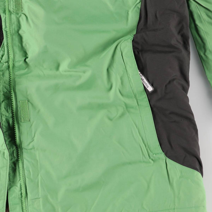 2000'S Columbia padded mountain parka/shell jacket/puffer jacket, women's size XL Nylon green type yellow green Vintage Second Hand
