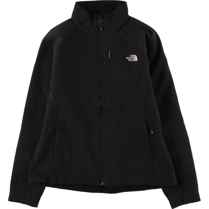 The North Face Women's Softshell Jacket, Size L polyester black type Vintage Second Hand
