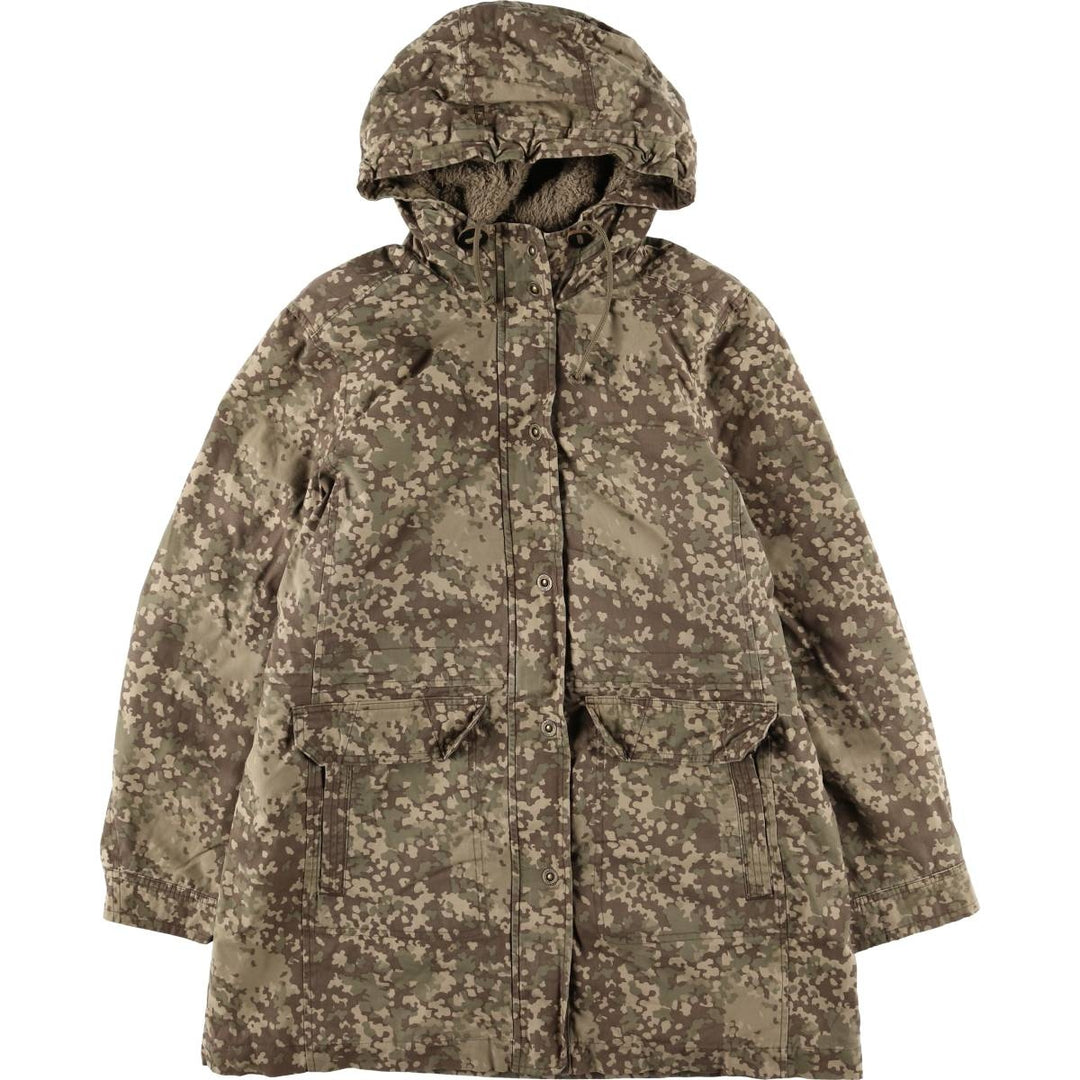 LLBean Camouflage Pattern Multicam Camo Padded Mountain Parka Shell Jacket, Women's Size L cotton Khaki type Vintage Second Hand
