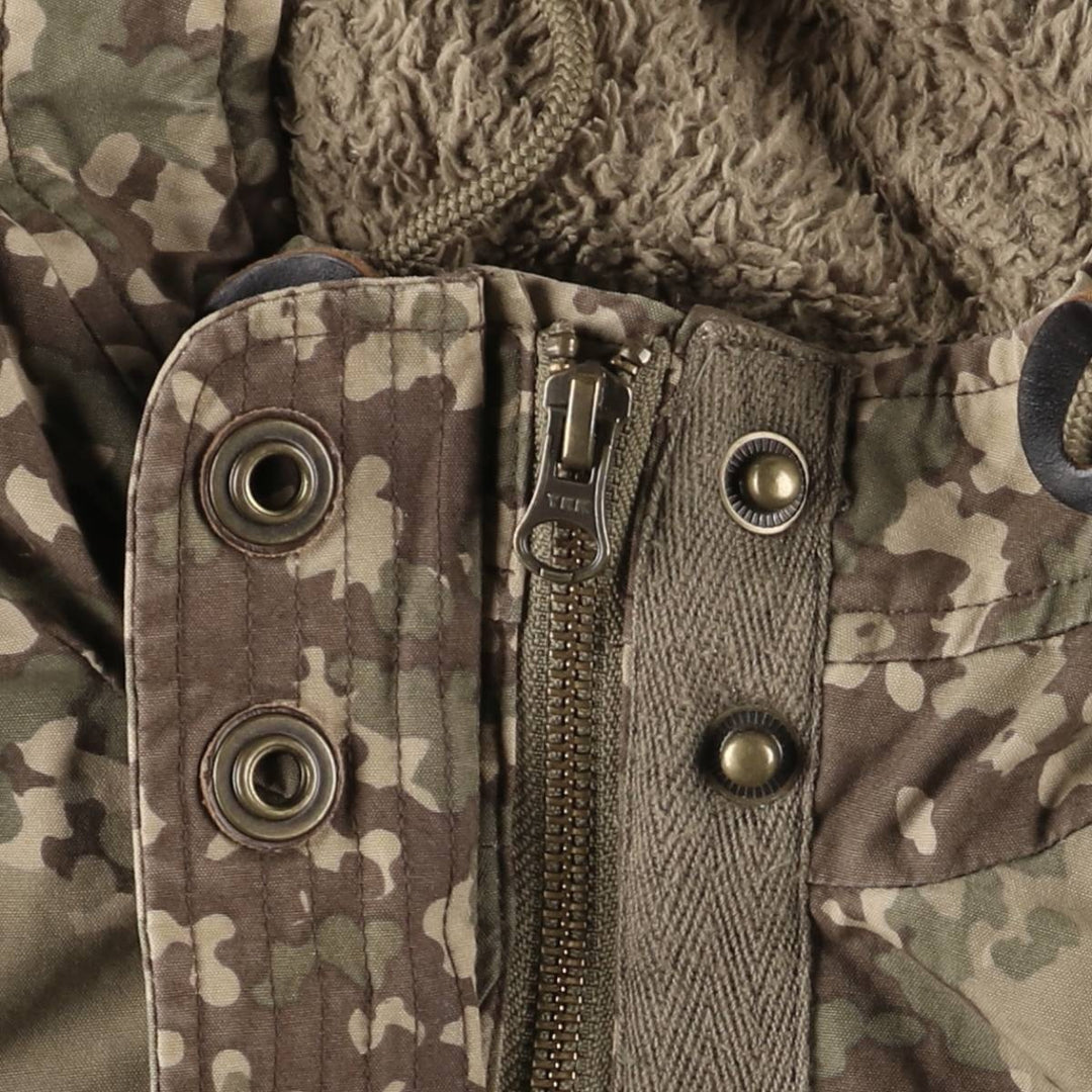 LLBean Camouflage Pattern Multicam Camo Padded Mountain Parka Shell Jacket, Women's Size L cotton Khaki type Vintage Second Hand