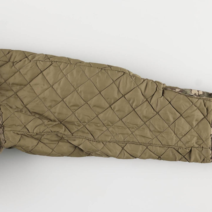 LLBean Camouflage Pattern Multicam Camo Padded Mountain Parka Shell Jacket, Women's Size L cotton Khaki type Vintage Second Hand