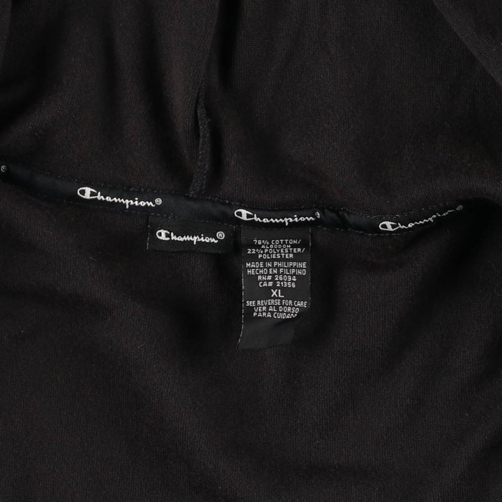 Champion Velour Parka Women's XL cotton black type Vintage Second Hand