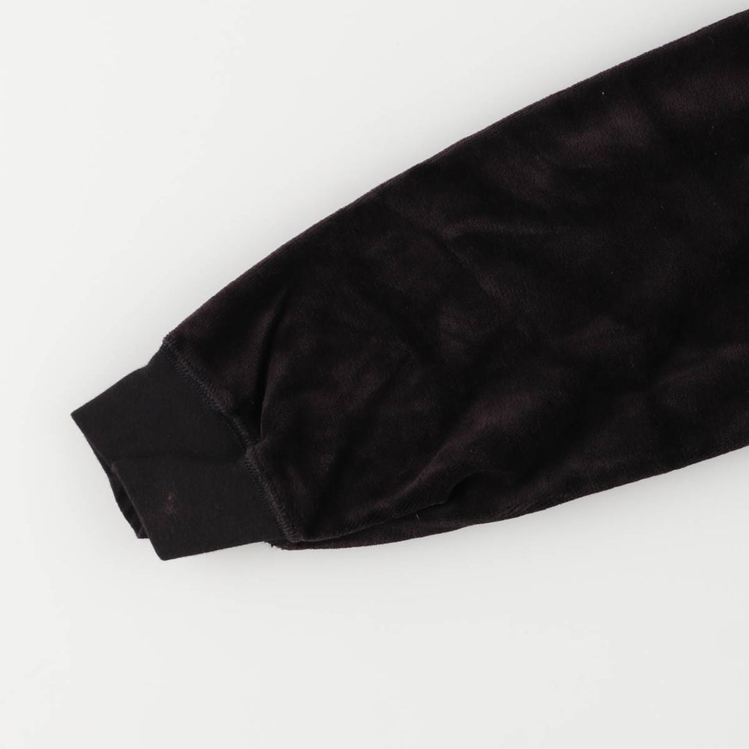 Champion Velour Parka Women's XL cotton black type Vintage Second Hand