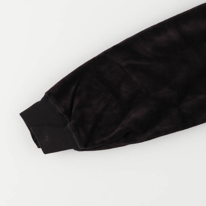 Champion Velour Parka Women's XL cotton black type Vintage Second Hand