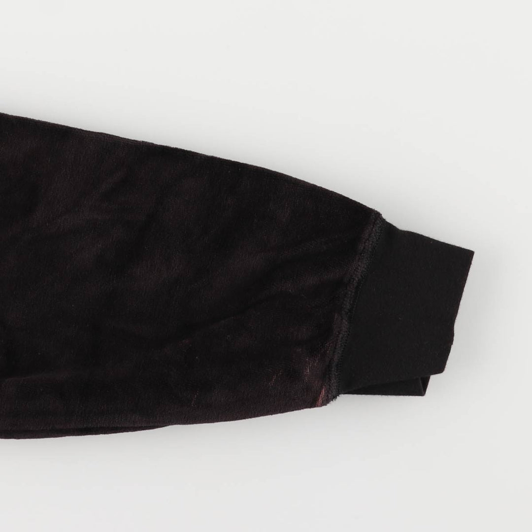 Champion Velour Parka Women's XL cotton black type Vintage Second Hand