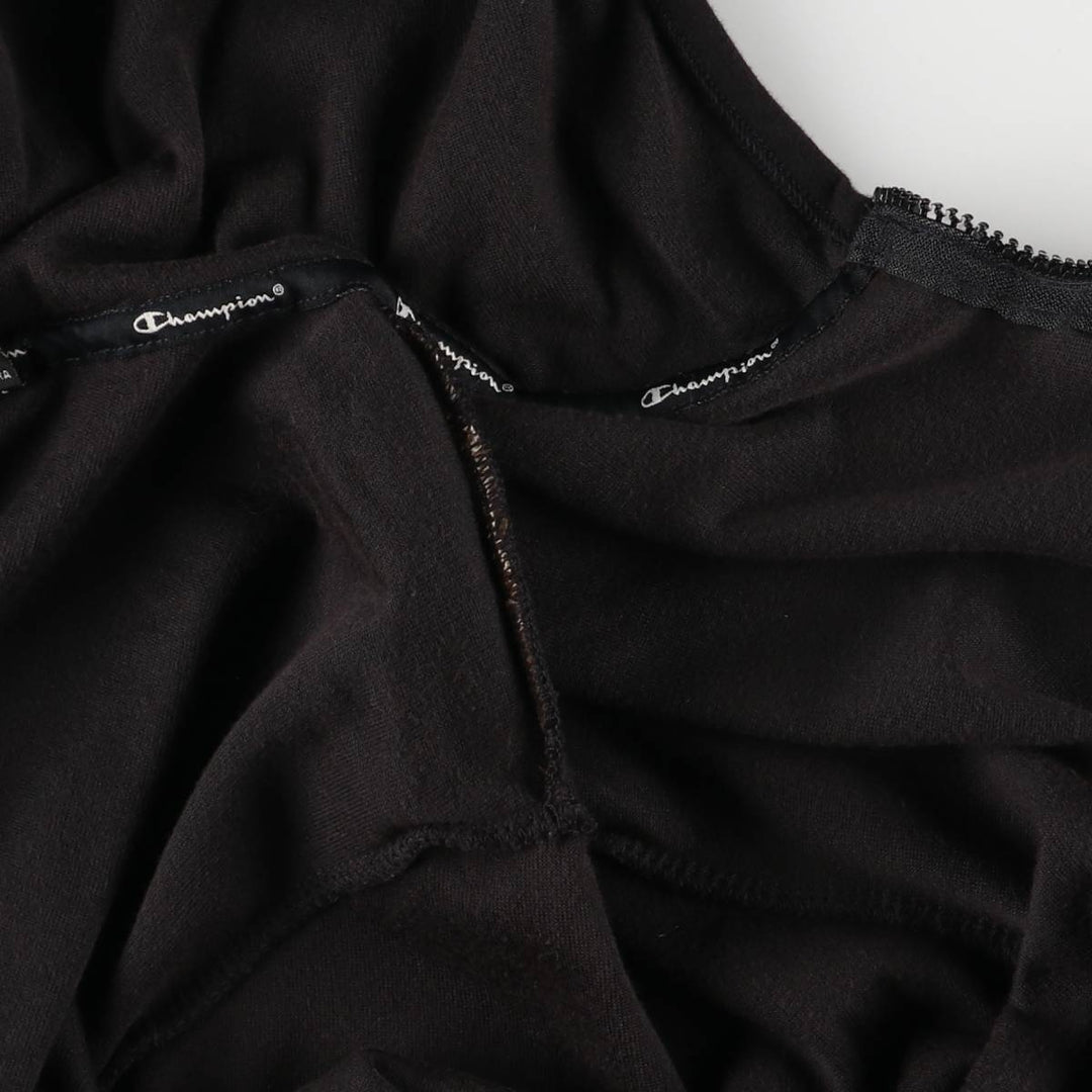 Champion Velour Parka Women's XL cotton black type Vintage Second Hand