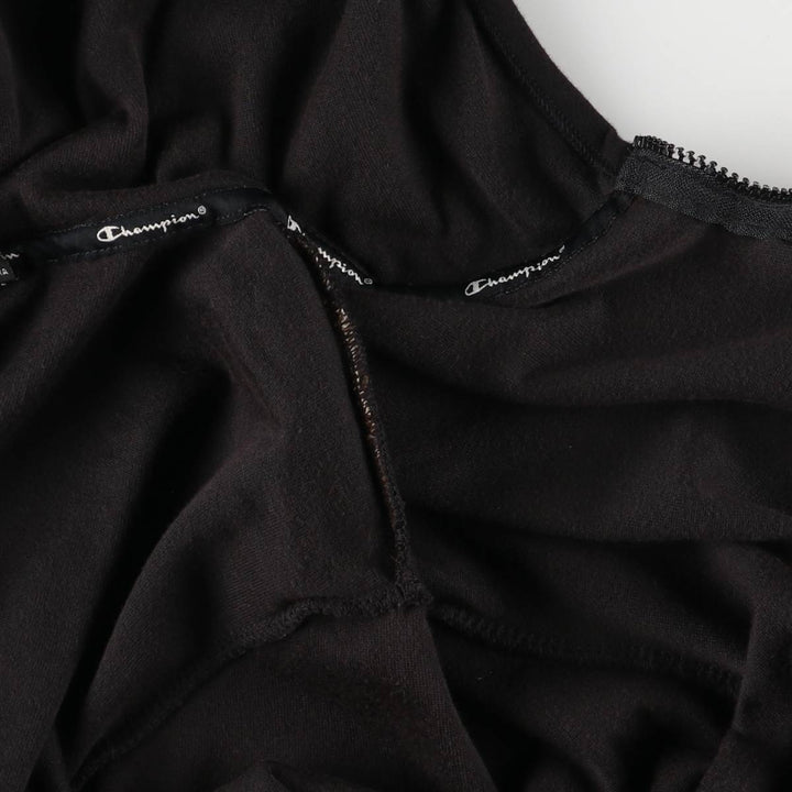 Champion Velour Parka Women's XL cotton black type Vintage Second Hand