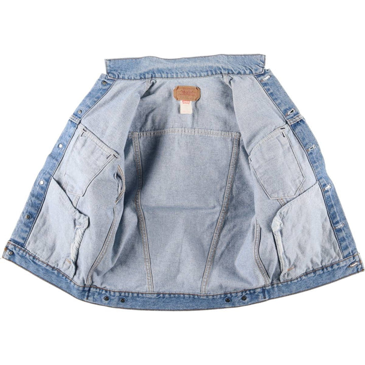 90'S Levi's 57508-0214 Denim Jacket, Made in USA, Women's Size L, Vintage cotton blue type Vintage Second Hand