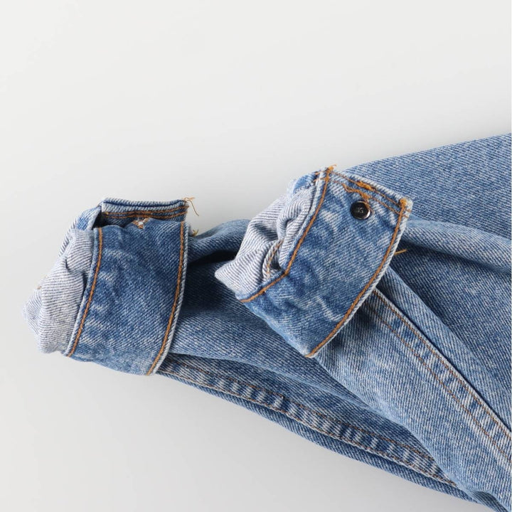 90'S Levi's 57508-0214 Denim Jacket, Made in USA, Women's Size L, Vintage cotton blue type Vintage Second Hand