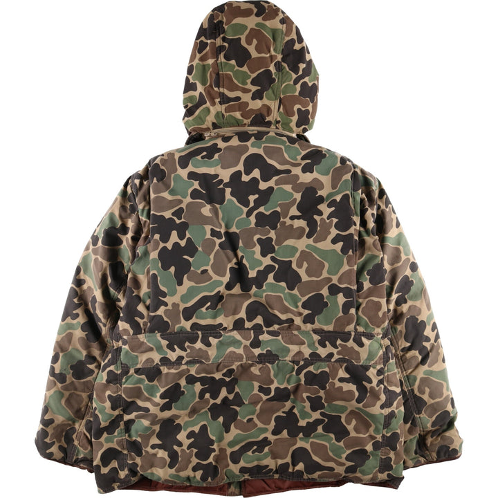BLACK SHEEP Camouflage Pattern Duck Hunter Camo Down Parka, Men's Size L unclear Khaki type Vintage Second Hand