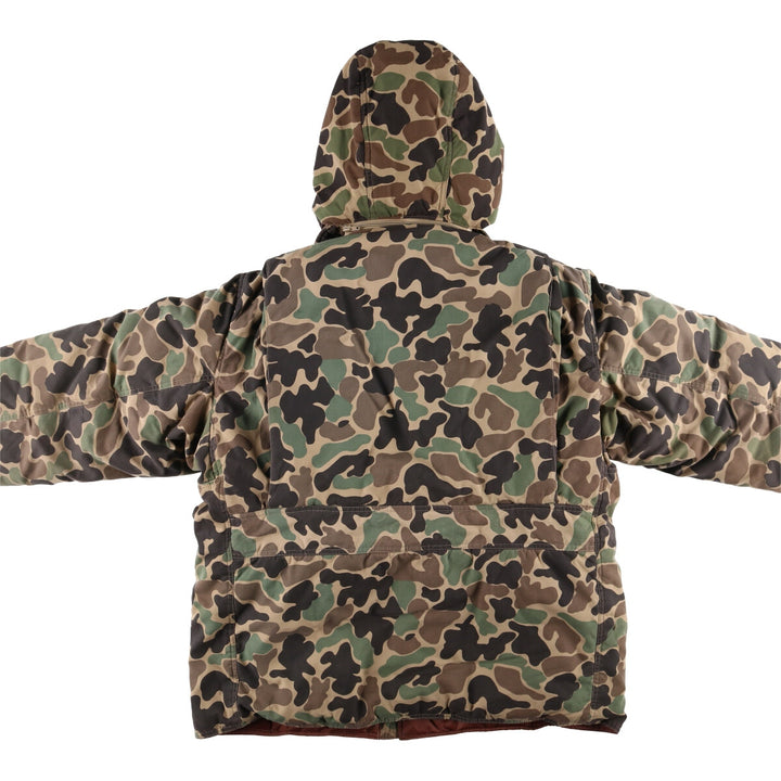 BLACK SHEEP Camouflage Pattern Duck Hunter Camo Down Parka, Men's Size L unclear Khaki type Vintage Second Hand