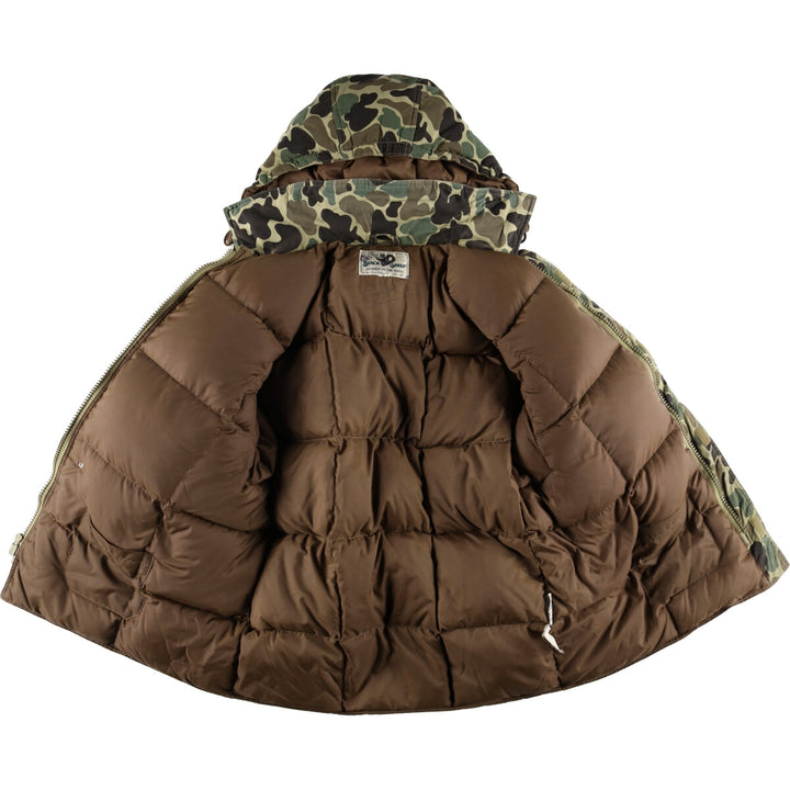 BLACK SHEEP Camouflage Pattern Duck Hunter Camo Down Parka, Men's Size L unclear Khaki type Vintage Second Hand