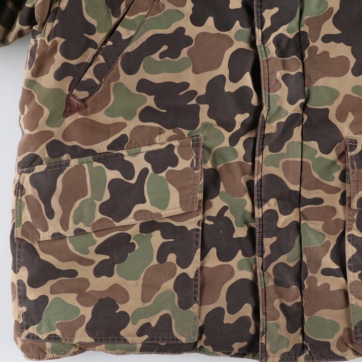 BLACK SHEEP Camouflage Pattern Duck Hunter Camo Down Parka, Men's Size L unclear Khaki type Vintage Second Hand