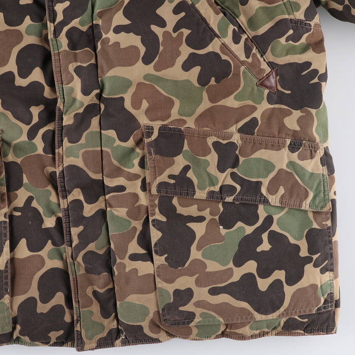 BLACK SHEEP Camouflage Pattern Duck Hunter Camo Down Parka, Men's Size L unclear Khaki type Vintage Second Hand